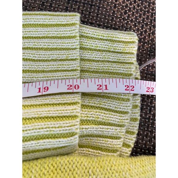 Cable Knit Sweater Womens Size Medium Pullover Chunky Cozy Knit Top Lemon Color - Picture 15 of 15